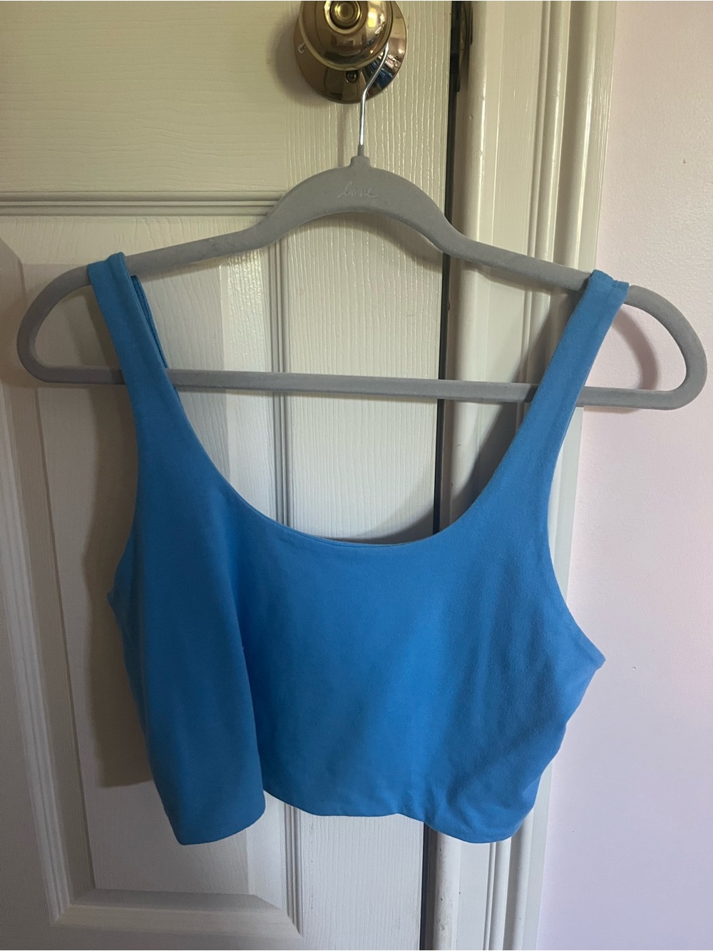 wild fable Bright Blue Scoop Neck Crop Tank